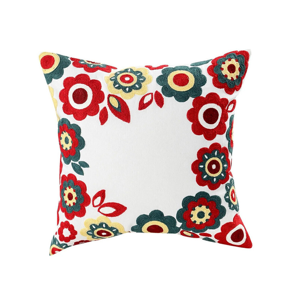 Flower Frame Pattern Pillow Cover